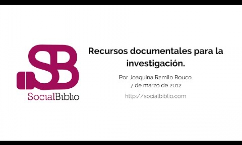 Embedded thumbnail for Recursos documentales para la investigación